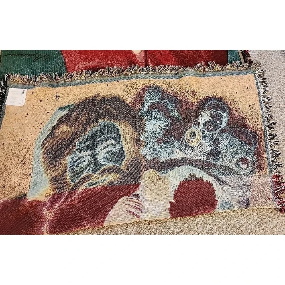 Browning Special Delivery Santa Toys Sparkle Tapestry Woven‎ Throw Afghan USA